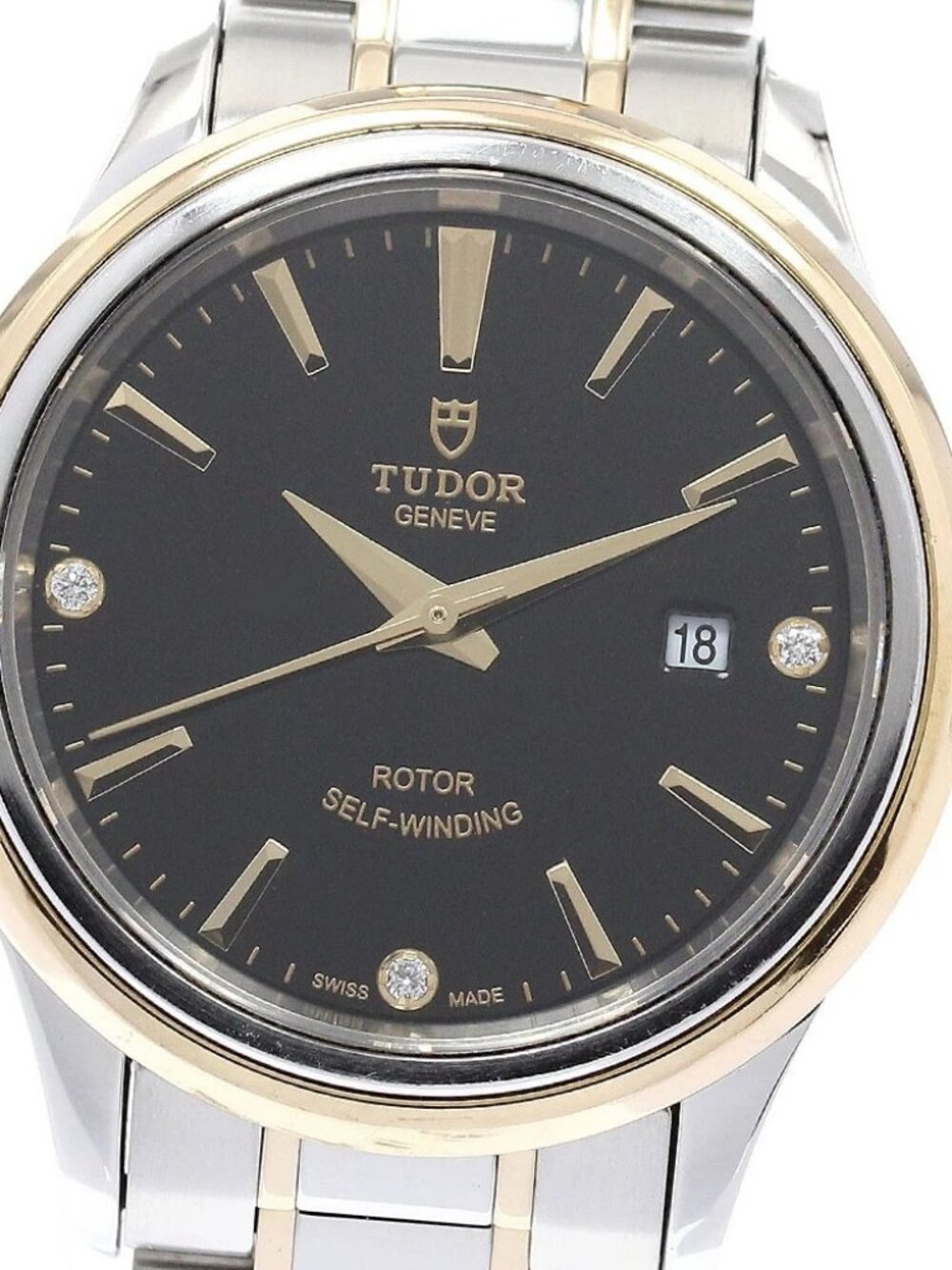 TUDOR style 12103 Date 3P diamond black Dial Automatic Ladies Watch